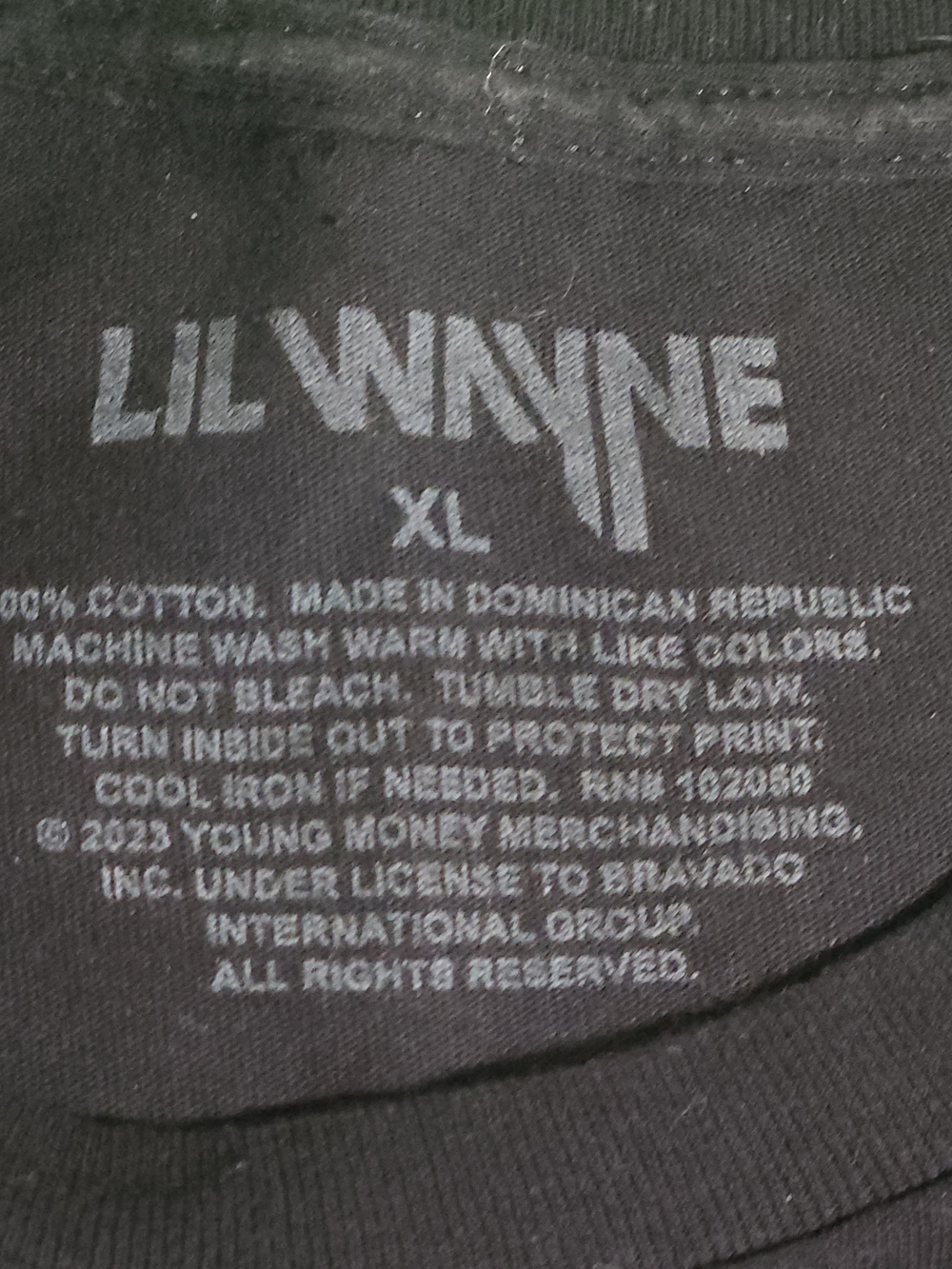 Lil Wayne Black Graphic Tee – Icon Portrait Short Sleeve - Picture 3 of 3